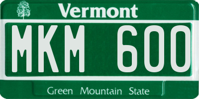 VT license plate MKM600