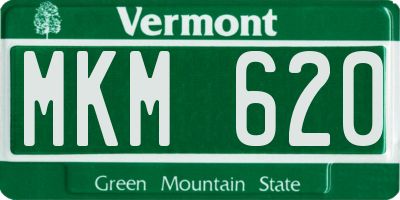 VT license plate MKM620