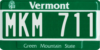 VT license plate MKM711