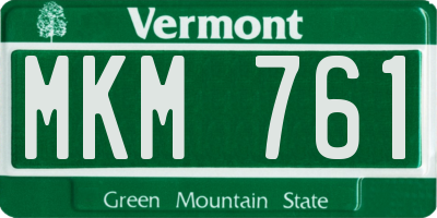 VT license plate MKM761