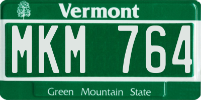 VT license plate MKM764