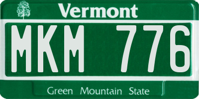 VT license plate MKM776