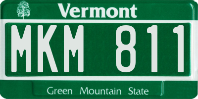 VT license plate MKM811