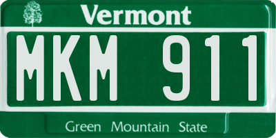 VT license plate MKM911