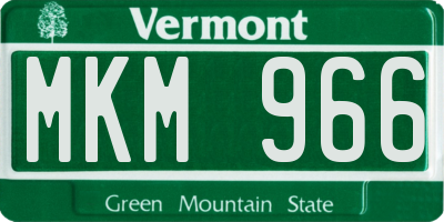 VT license plate MKM966