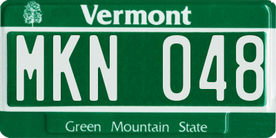 VT license plate MKN048