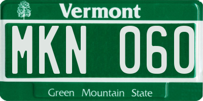 VT license plate MKN060