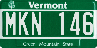 VT license plate MKN146