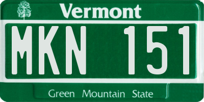 VT license plate MKN151
