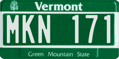 VT license plate MKN171
