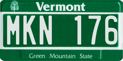 VT license plate MKN176