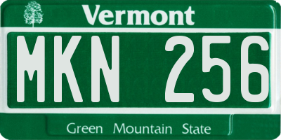 VT license plate MKN256