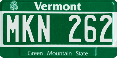 VT license plate MKN262