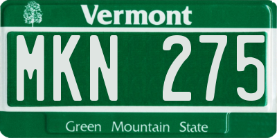 VT license plate MKN275