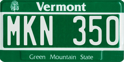 VT license plate MKN350