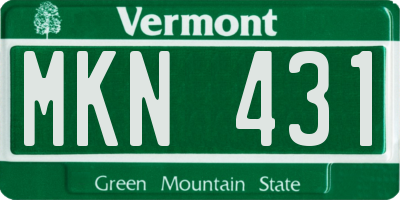 VT license plate MKN431