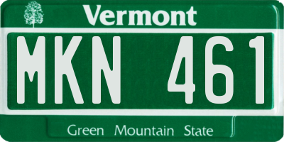 VT license plate MKN461