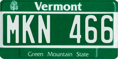 VT license plate MKN466