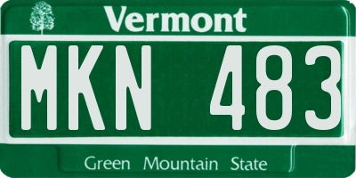 VT license plate MKN483