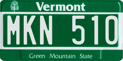 VT license plate MKN510