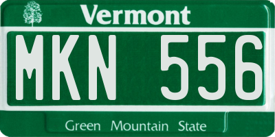 VT license plate MKN556