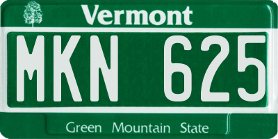 VT license plate MKN625