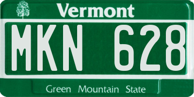 VT license plate MKN628