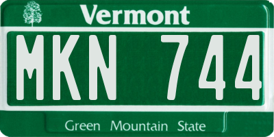 VT license plate MKN744