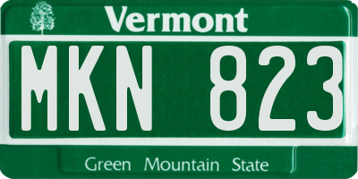 VT license plate MKN823