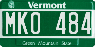 VT license plate MKO484