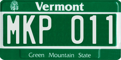 VT license plate MKP011
