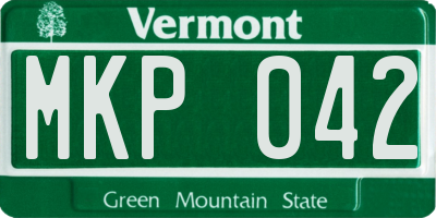 VT license plate MKP042