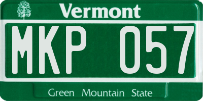 VT license plate MKP057