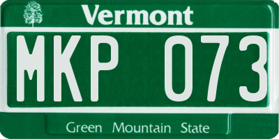 VT license plate MKP073