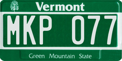 VT license plate MKP077