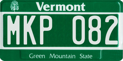 VT license plate MKP082