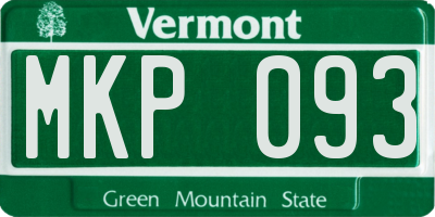 VT license plate MKP093