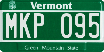 VT license plate MKP095