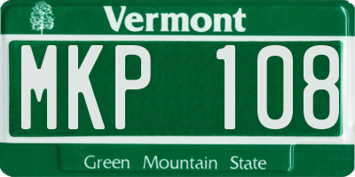 VT license plate MKP108