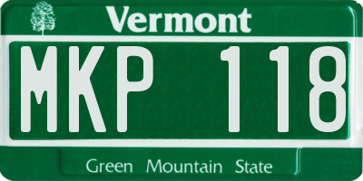 VT license plate MKP118