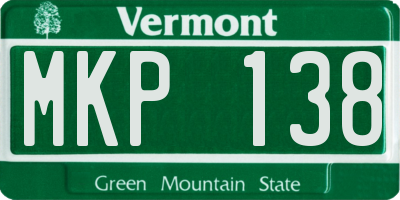 VT license plate MKP138