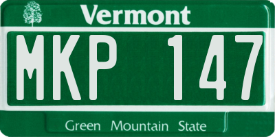 VT license plate MKP147