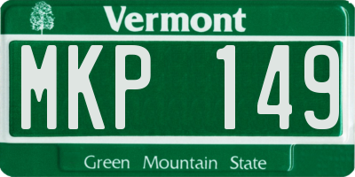 VT license plate MKP149