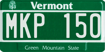 VT license plate MKP150