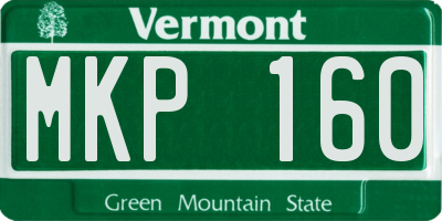 VT license plate MKP160