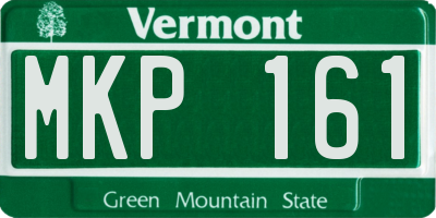 VT license plate MKP161