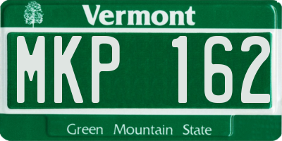 VT license plate MKP162