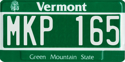 VT license plate MKP165