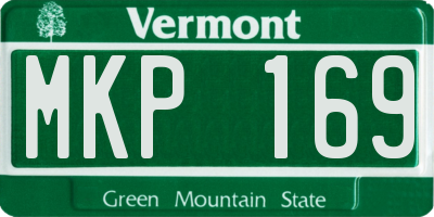 VT license plate MKP169
