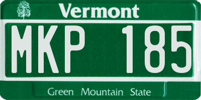 VT license plate MKP185